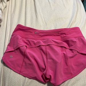 Sonic pink lululemon speed up shorts